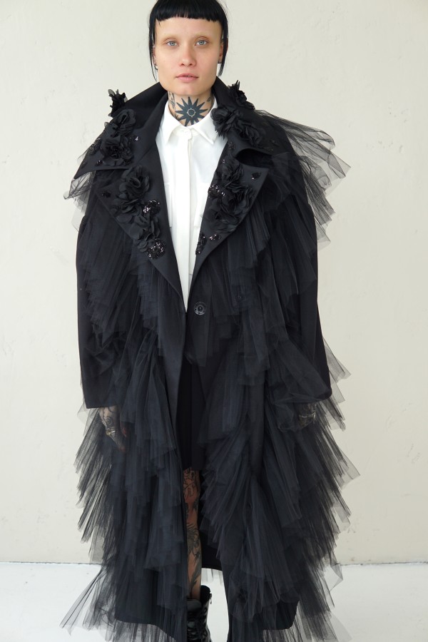 UNIQUE TULLE EVENING COAT 