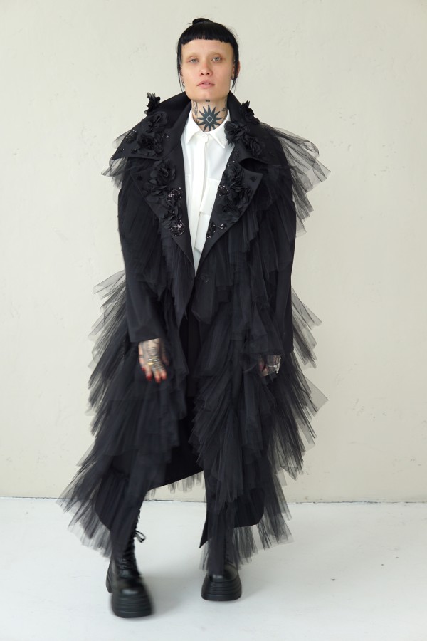 UNIQUE TULLE EVENING COAT 