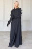 Royal black dress, black long sleeve dress