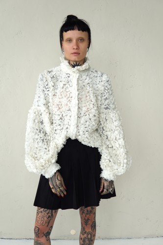 UNIQUE EVENING WHITE SHIRT