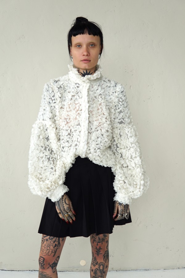 UNIQUE EVENING WHITE SHIRT