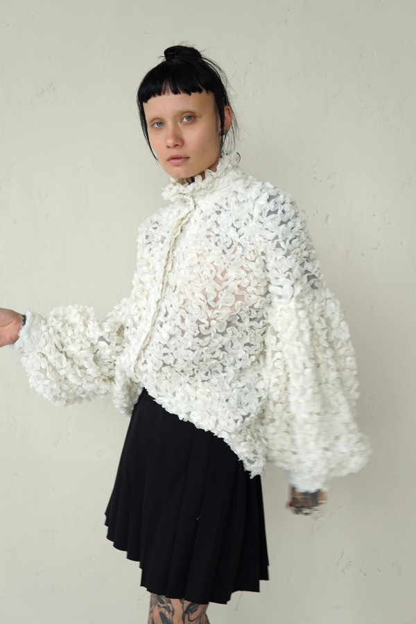 UNIQUE EVENING WHITE SHIRT