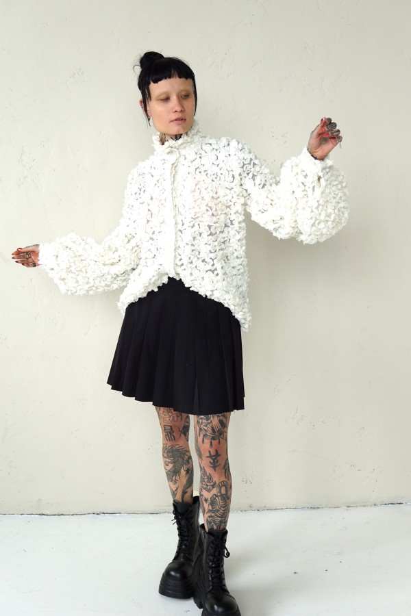 UNIQUE EVENING WHITE SHIRT