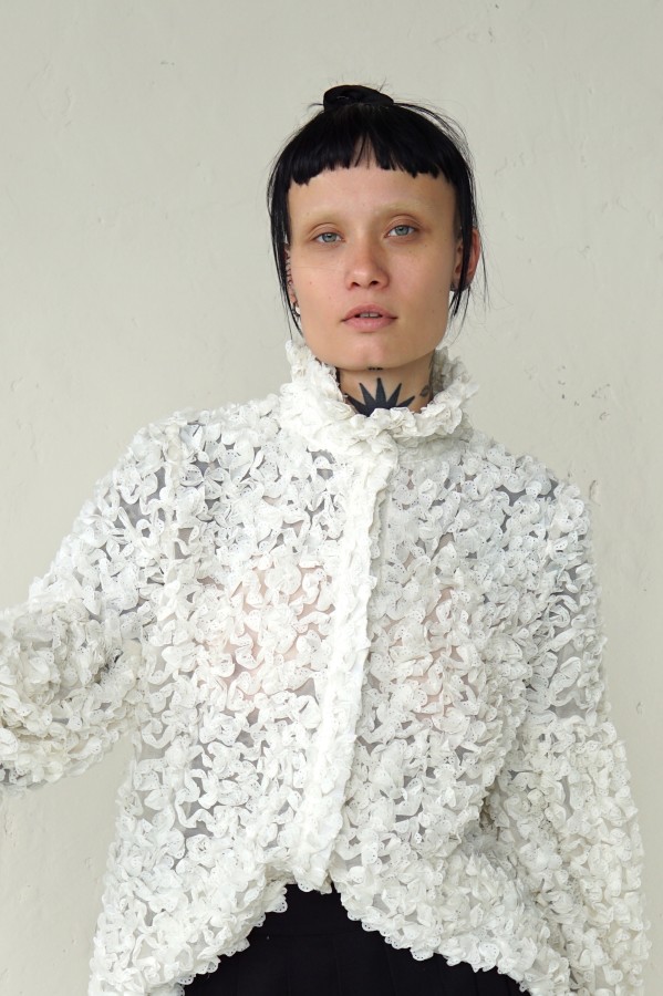 UNIQUE EVENING WHITE SHIRT