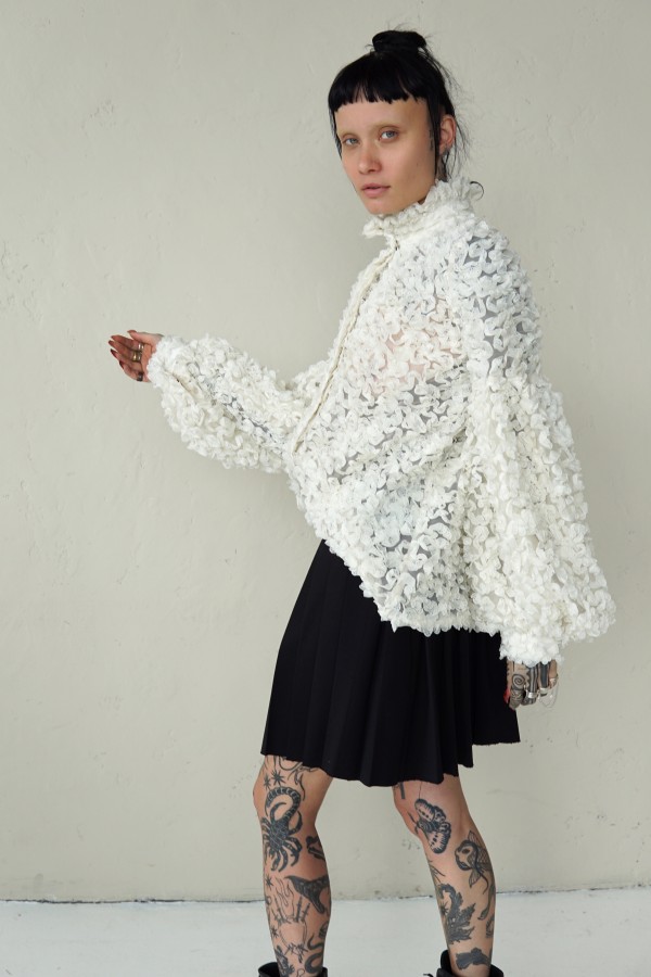 UNIQUE EVENING WHITE SHIRT