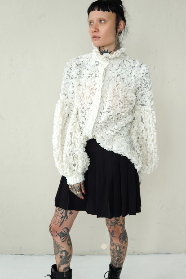 UNIQUE EVENING WHITE SHIRT