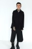 BLACK WOOL FLARED SHIRT 