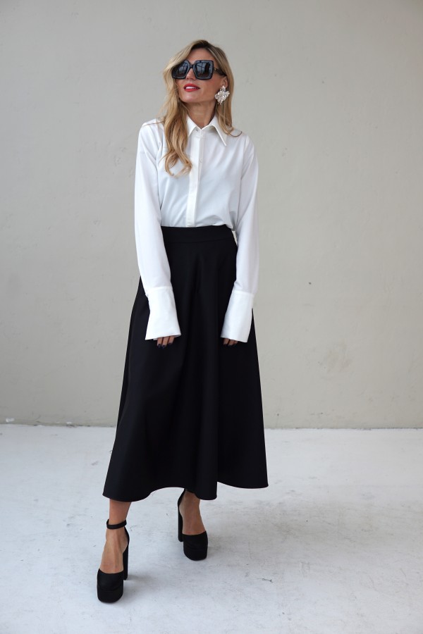 CASUAL WHITE LONG SLEEVE SHIRT