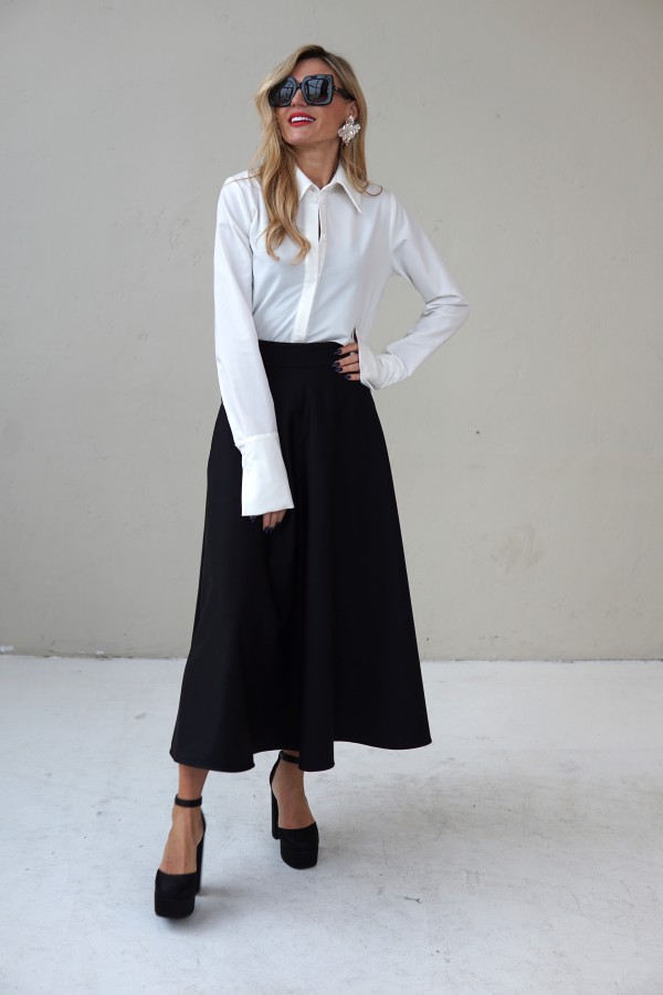 CASUAL WHITE LONG SLEEVE SHIRT