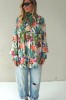 Floral viscose long shirts