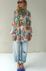 Floral viscose long shirts