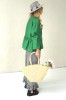 GREEN LINEN JACKET WITH LACES