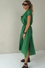 GREEN LONG LINEN DRESS