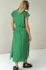 GREEN LONG LINEN DRESS