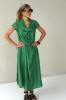 GREEN LONG LINEN DRESS