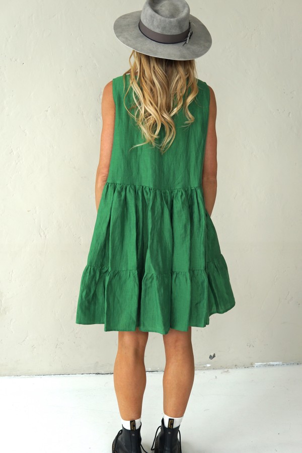 Green Linen Dress