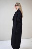 BLACK COAT WITH DETAILS ON THE SLEEVES