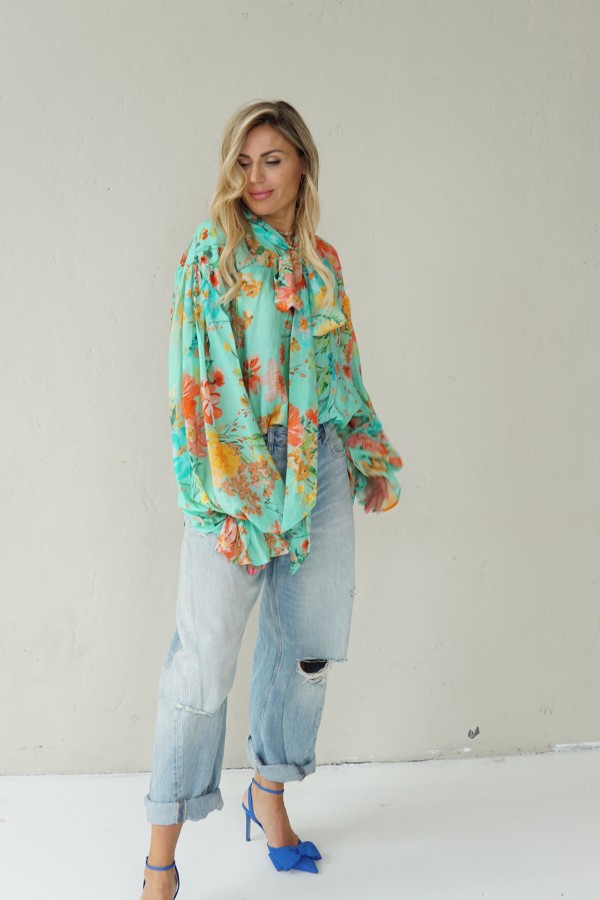LIGHT FLORAL VISCOSE SHIRTS