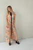 LONG FLOWING FLORAL DRESS WITH BLACK RIBBON