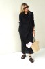 LOOSE SILHOUETTE LONG LINEN DRESS 