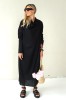 LOOSE SILHOUETTE LONG LINEN DRESS 