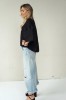 Luxurious jacquard blouse with puff sleeves