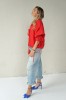 Luxurious linen blouse ties with laces