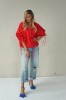 Luxurious linen blouse ties with laces