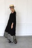 Maxi embroidered dress with ruffle at the waistline