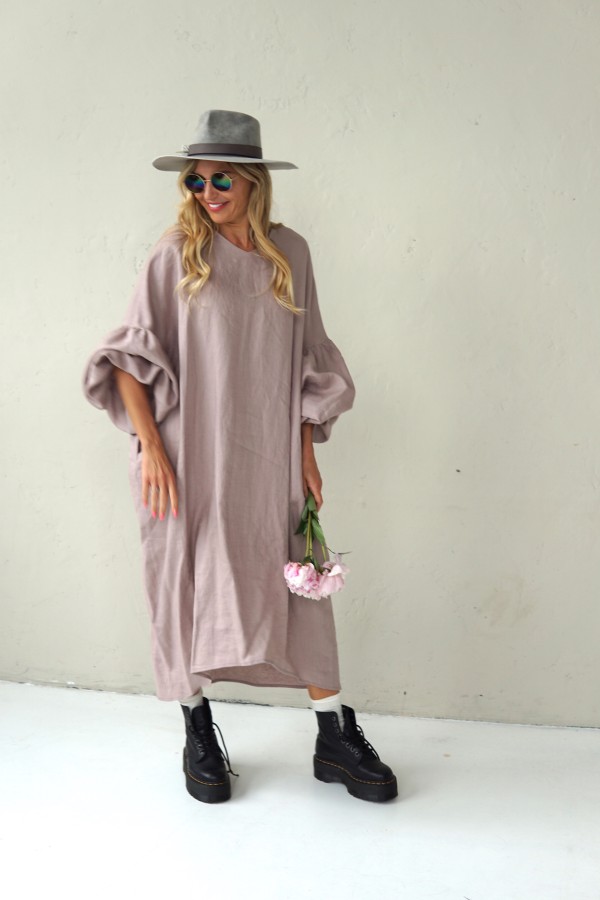 OVERSIZED LINEN DRESS