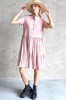 PINK VISCOSE SHIRT DRESS