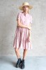 PINK VISCOSE SHIRT DRESS