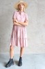 PINK VISCOSE SHIRT DRESS