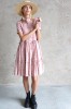 PINK VISCOSE SHIRT DRESS