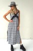Plaid dress with thin straps