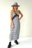 Plaid dress with thin straps