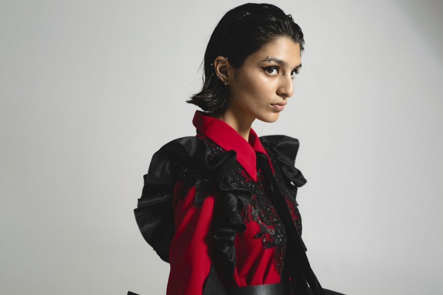 RED LONG DRESS WITH TULLE RED LONG DRESS WITH TULLE