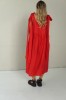 ROMANTIC LINEN RED DRESS