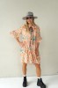ROMANTIC VISCOSE DRESS WITH PUFF SLEEVES