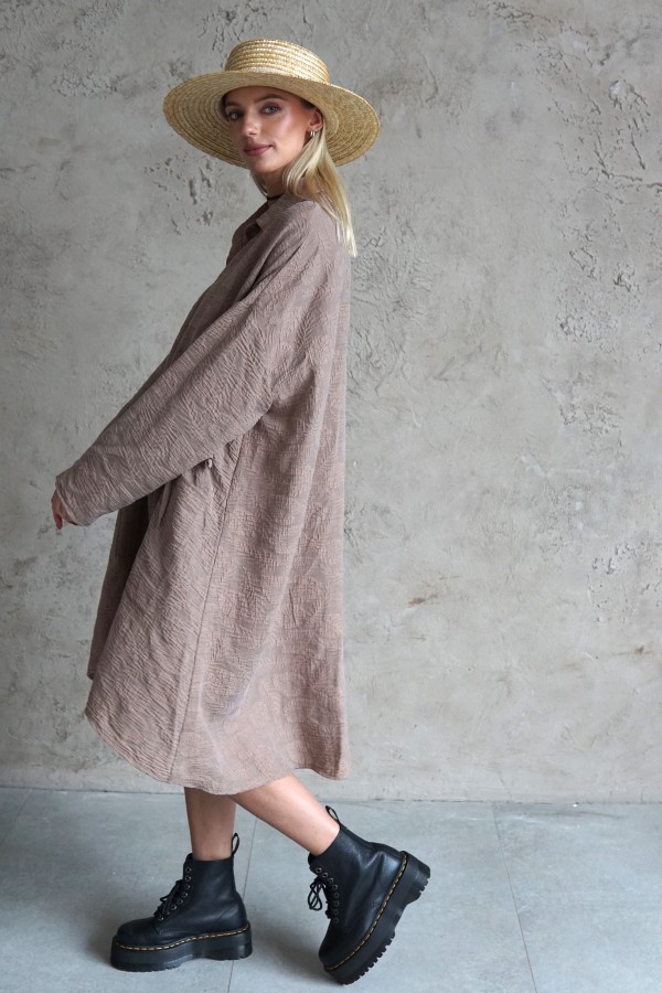 SHIRT DRESS WITH LONG SLEEVES 