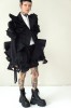 SPECIAL BLACK AVANT-GARDE COAT WITH DETAILS