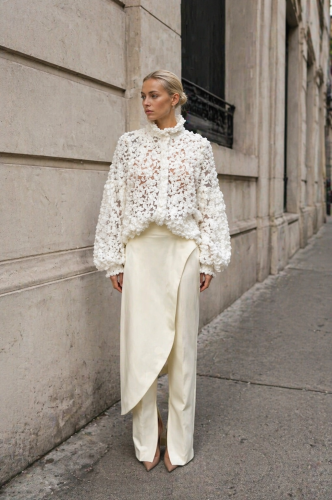 UNIQUE EVENING WHITE SHIRT