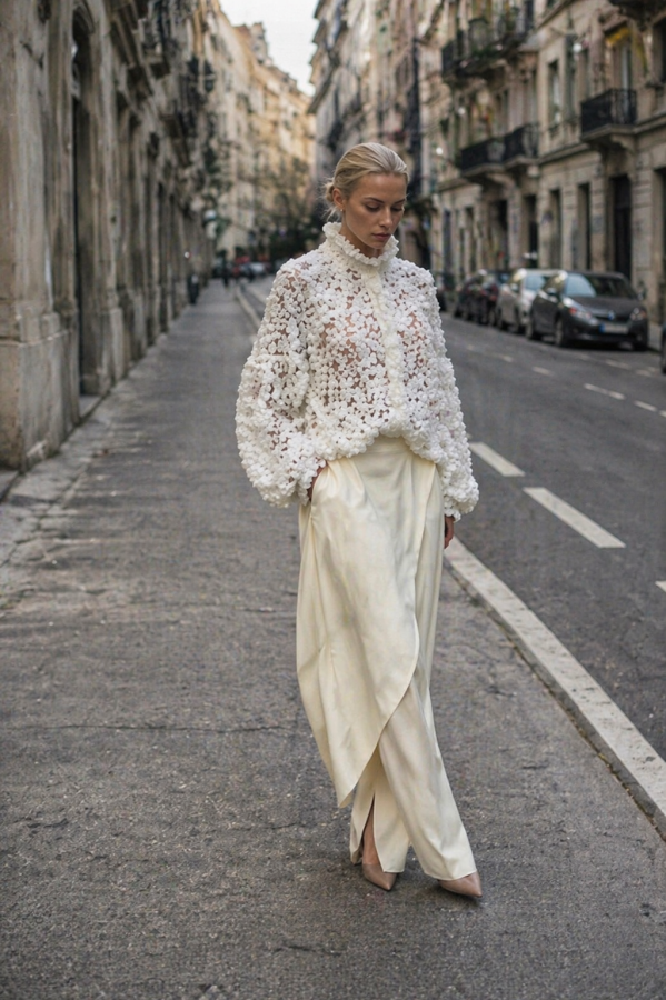 UNIQUE EVENING WHITE SHIRT