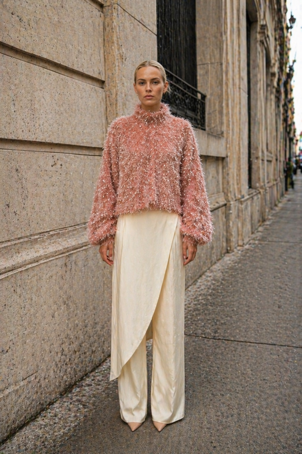 UNIQUE EVENING PINK SHIRT