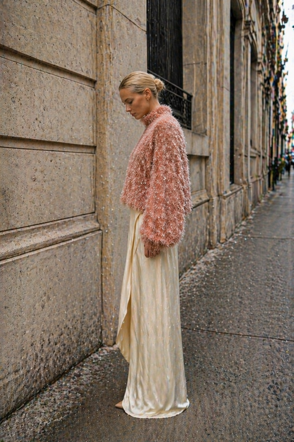 UNIQUE EVENING PINK SHIRT