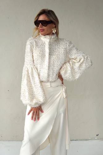 UNIQUE EVENING WHITE SHIRT