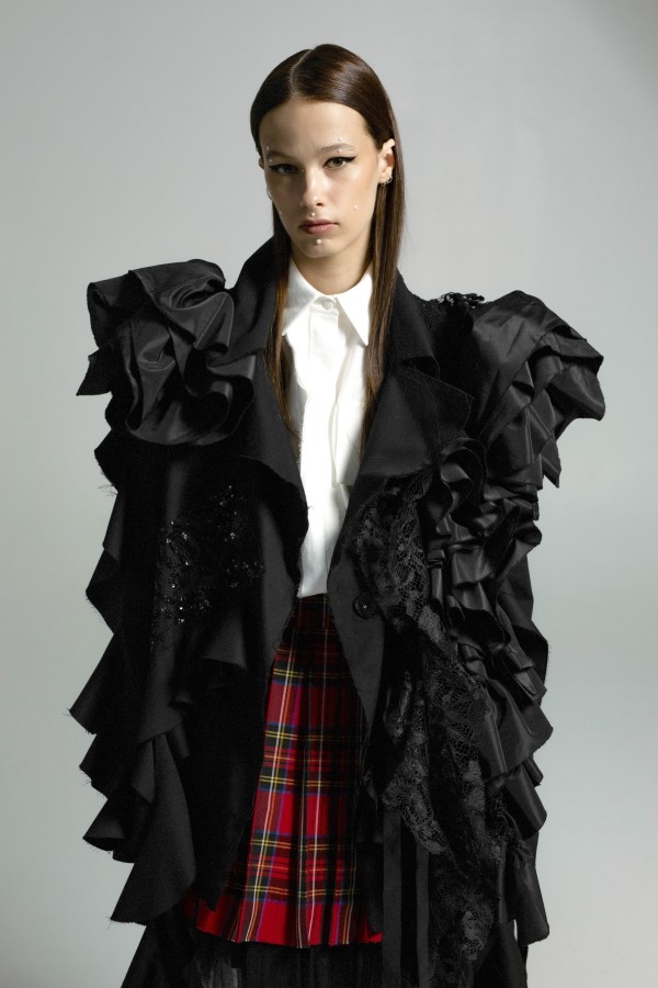 Black Ruffle Avant-Garde Blazer