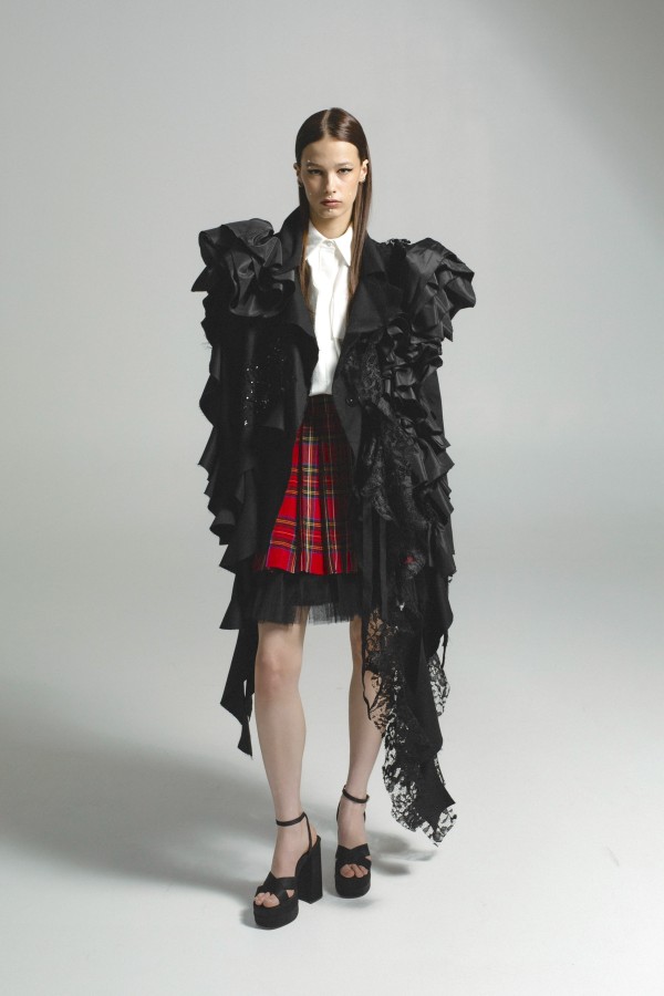Black Ruffle Avant-Garde Blazer