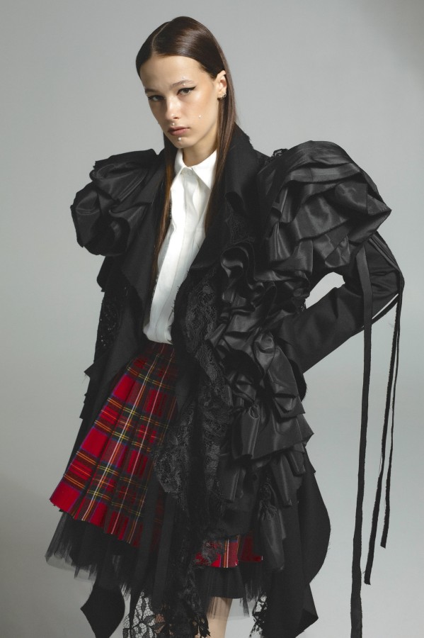 Black Ruffle Avant-Garde Blazer