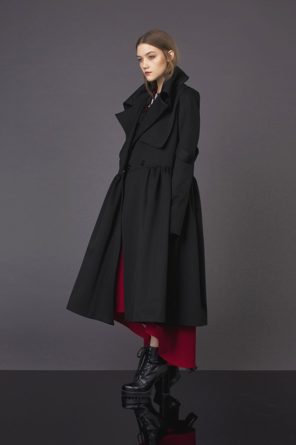 long  black coat 
